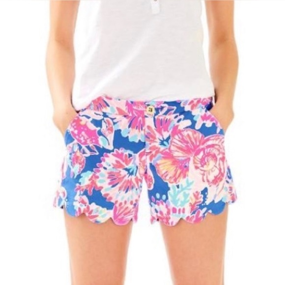 Lilly Pulitzer 5” Buttercup Bay Dreamin Stretch Shorts, Size 2 - Picture 2 of 7